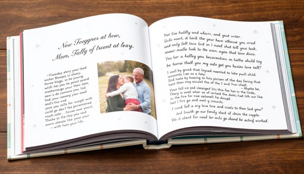 Gerar imagem de um livro personalizado com mensagens de familiares
